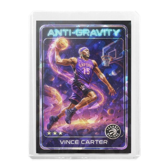Vince Carter Rare SP Anti Gravity Cracked Ice Holographic Card 918 Customs - Picture 1 of 2